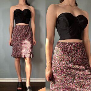 Vintage 90s Corset, 1990s Black Bustier Lingerie Bra 38B